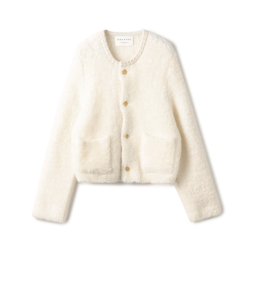 トゥモローランド　ムートンクルーネックカーディガン ムートン クルーネックカーディガン｜トゥモロ－ランドのアウトレット