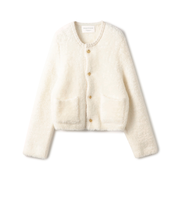 ムートン クルーネックカーディガン