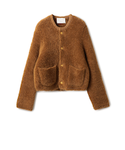 ムートン クルーネックカーディガン