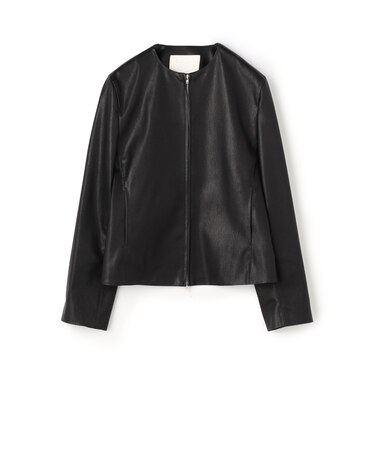 レザーライククロス パネルシェイプジャケット