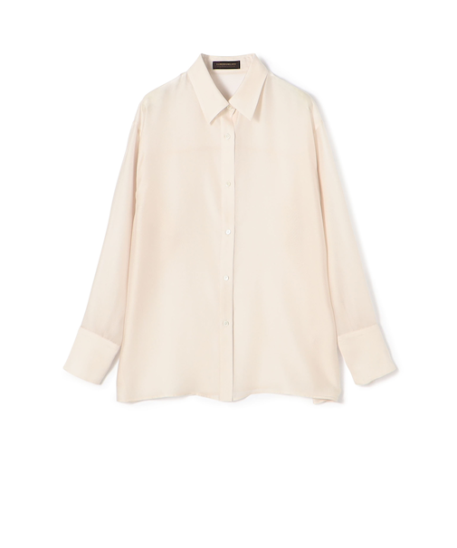 シアーオーガンジー ロングスリーブブラウス