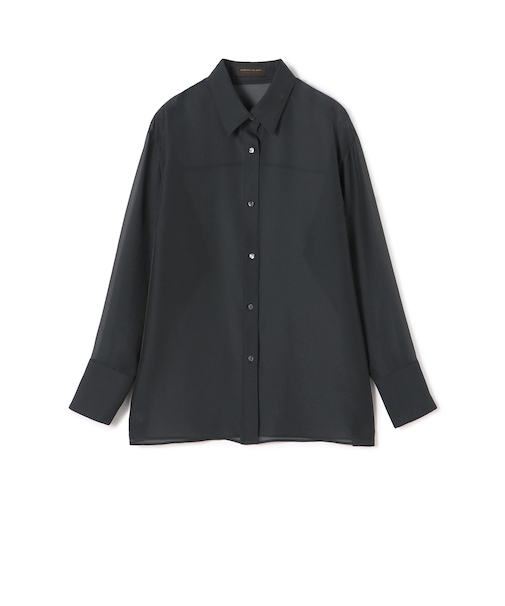 シアーオーガンジー ロングスリーブブラウス