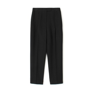 ブロークンウーステッド タックテーパードパンツ