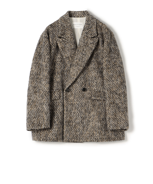 モヘヤミックスシャギー ダブルブレストジャケット
