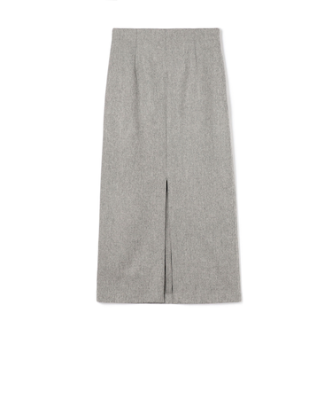 ウールナイロンフランネル Iラインナロースカート