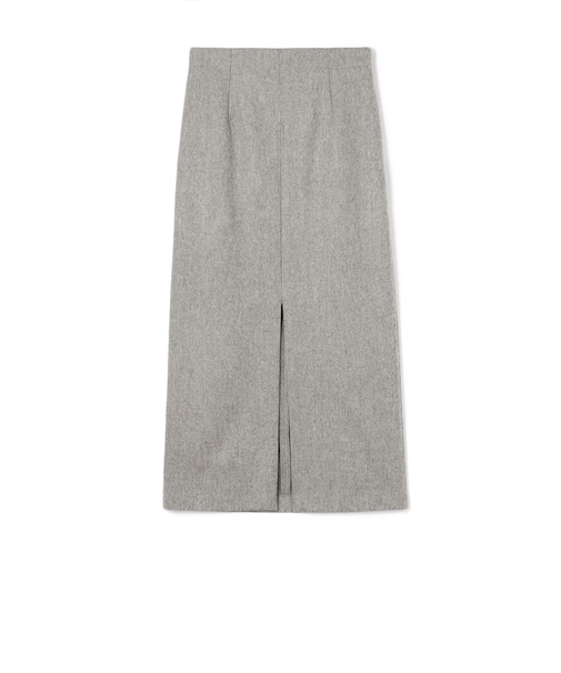 ウールナイロンフランネル Iラインナロースカート