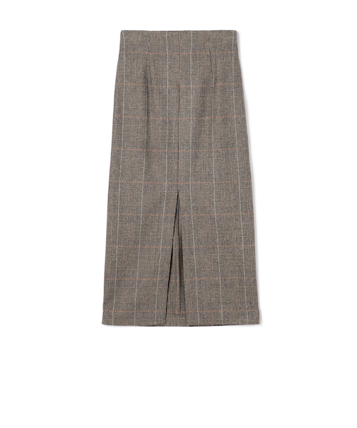 ウールナイロンフランネル Iラインナロースカート