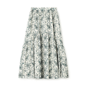 ポリエステルプリント ティアードマキシスカート