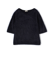 ピュアカシミヤファー Vネックプルオーバー