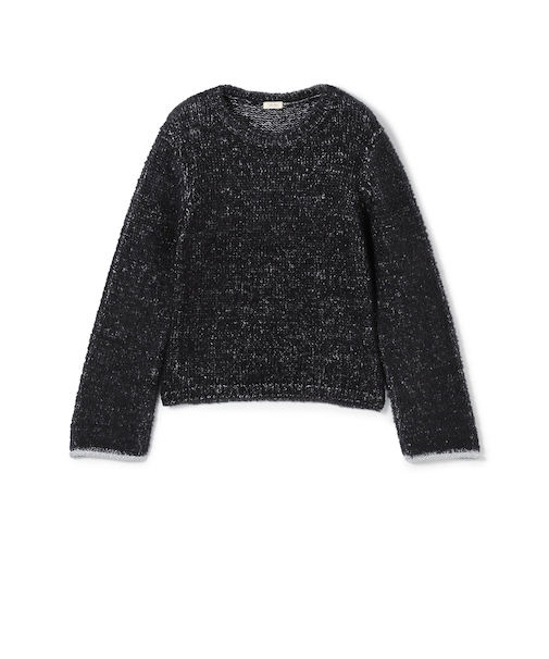 グリッターウールファー ラウンドネックプルオーバー