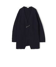 セミウーステッドウール キルトピン付きカーディガン