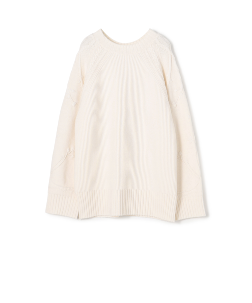 セミウーステッドウール クルーネックプルオーバー