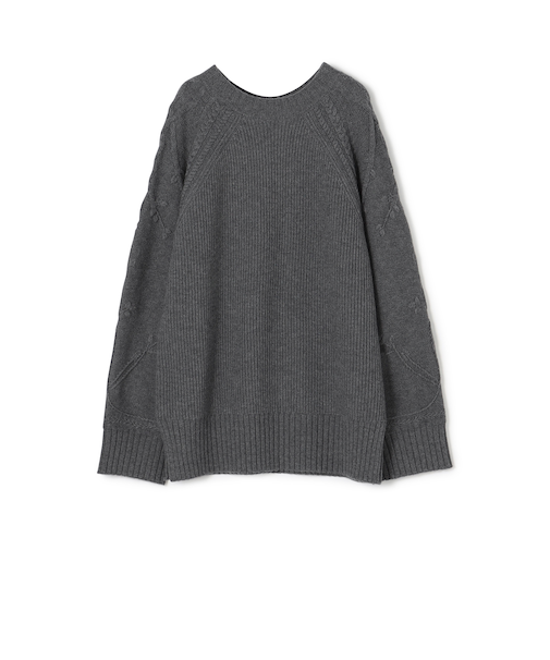 セミウーステッドウール クルーネックプルオーバー