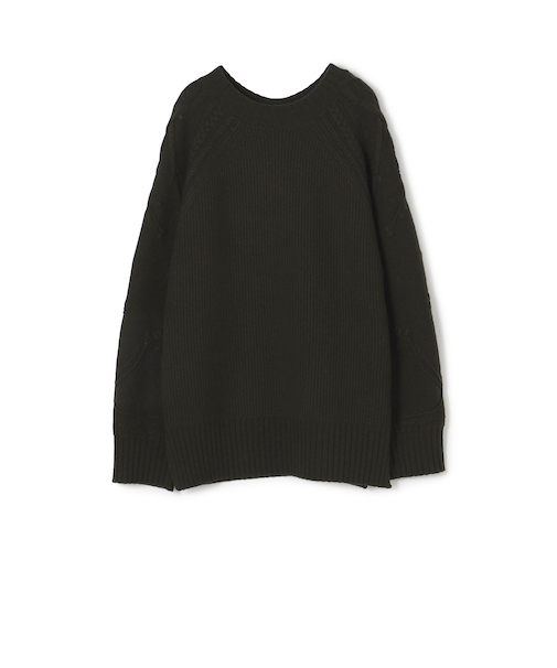 セミウーステッドウール クルーネックプルオーバー