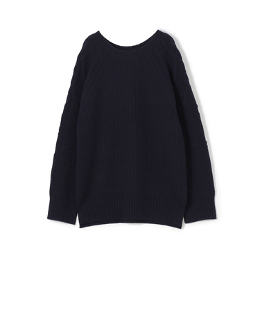 セミウーステッドウール クルーネックプルオーバー