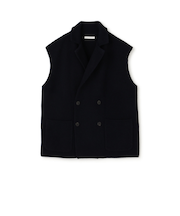 ラムズウール スリーブレスダブルジャケット