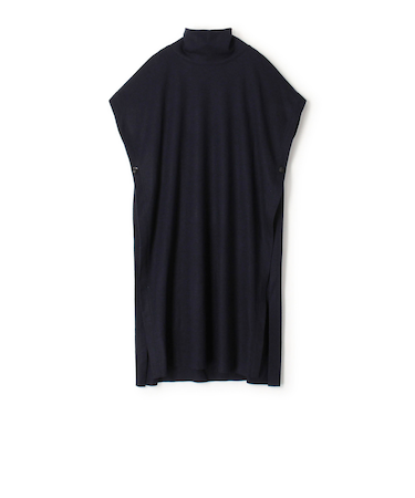 ミルドスムース スタンドネックロングベスト