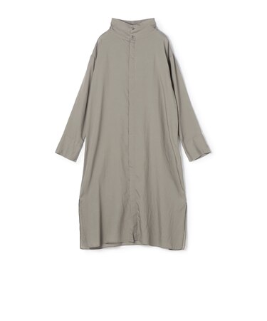 セルロースシルクブロード  ハイネックロングシャツ