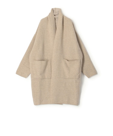 ダブルフェイスパイル ショールカラーコート