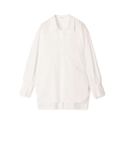 コットンドビーストライプ オープンカラーシャツ