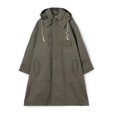 ウールコットン ステンカラーコート