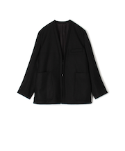 ウールサキソニー ノーカラージャケット