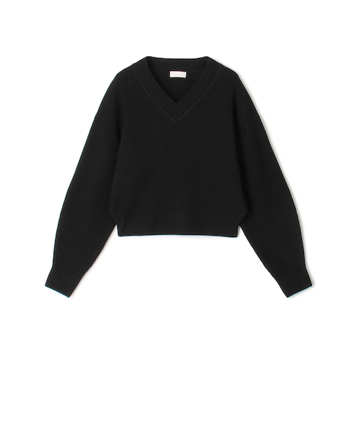 リンクスリブ Vネックプルオーバー