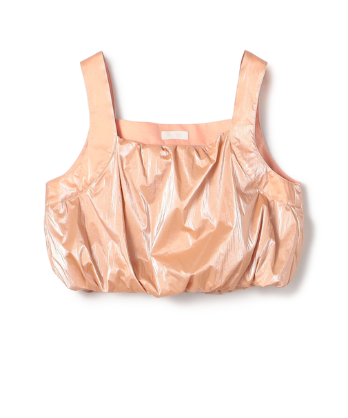 シャイニーコーティング ギャザータンクトップブラウス