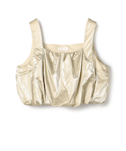 シャイニーコーティング ギャザータンクトップブラウス