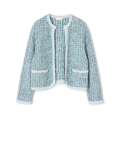 ミックスモール クルーネックカーディガン