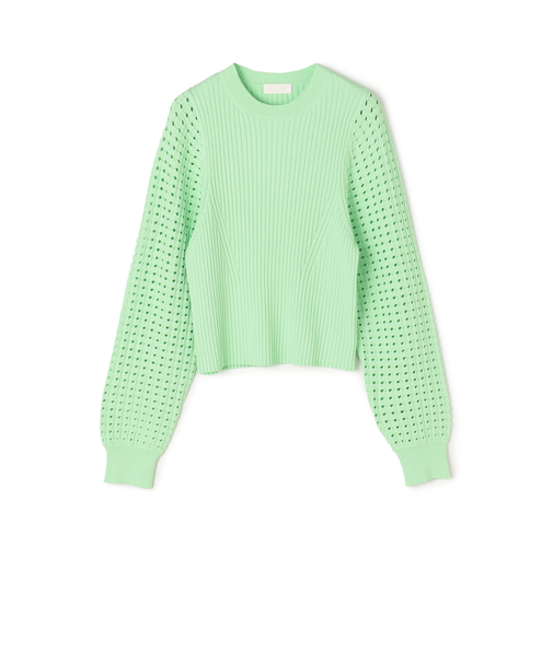 レーヨンストレッチ クルーネックプルオーバー