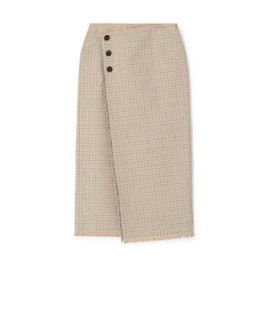 コットンリバーチェック ラップスカート