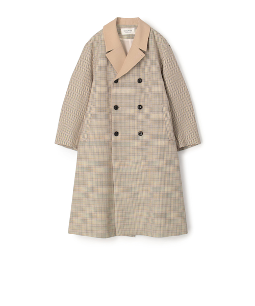 激レア COACH コーチ ダブルブレスト カラー コート チェック 金ボタン コットンリバーチェック ダブルブレストコート｜トゥモロ－ランドの
