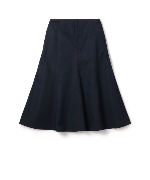 ソワデニム パネルフレアスカート