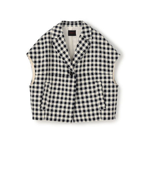 タムタムギンガム ノッチドカラージレ