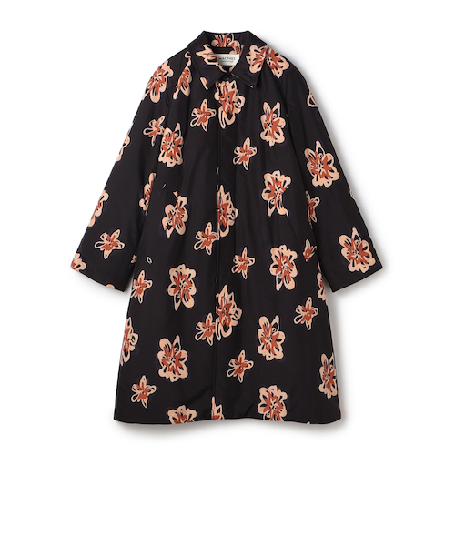 フラワープリント ステンカラーコート｜トゥモロ－ランドの