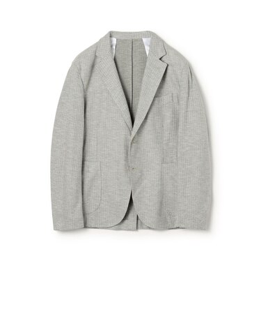 BARBA コットンリネン シングルブレステッド2Bジャケット