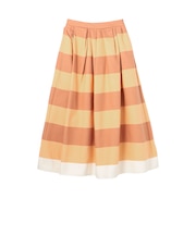 DRIES VAN NOTEN SONI BIS 8031 コットン ボーダーフレアスカート