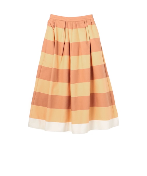 DRIES VAN NOTEN SONI BIS 8031 コットン ボーダーフレアスカート