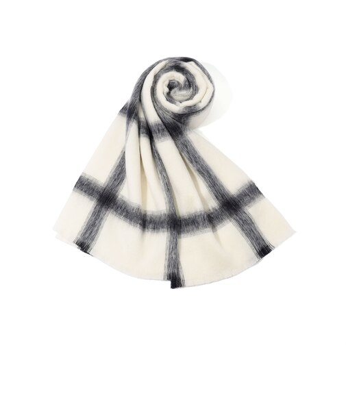 ASAUCE MELER ウィンドウペンシャギーストール