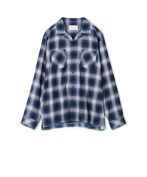 ロバRafuラフ オンブレチェックオープンカラーシャツ box shirt Rafu オープンカラー チェックシャツ｜トゥモロ－ランドのアウトレット