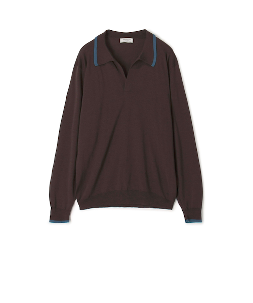 別注】JOHN SMEDLEY ウール スキッパーネック ニット｜トゥモロ