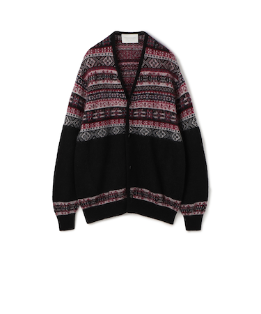 TOOMRROWLAND tricot ナイロンモヘヤウール フェアアイルジャガード カーディガン