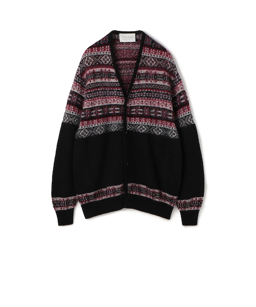 TOOMRROWLAND tricot ナイロンモヘヤウール フェアアイルジャガード カーディガン