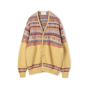 TOOMRROWLAND tricot ナイロンモヘヤウール フェアアイルジャガード カーディガン