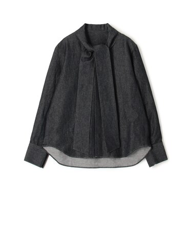 リアクティブデニム ボウタイブラウス