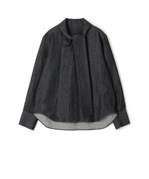 リアクティブデニム ボウタイブラウス