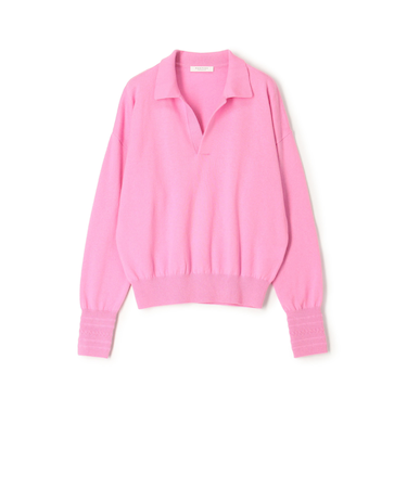 コットンウール ポロプルオーバー