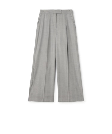 ZELANDER GLEN CHECK タックワイドパンツ