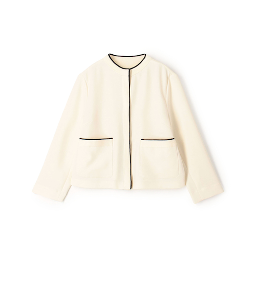 新品未使用　Ballsey ニットコンビダブルクロス クルーネックジャケット ニットコンビダブルクロス クルーネックジャケット｜トゥモロ